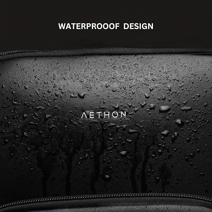 Image of AETHON Krossover 15.6-Inch Laptop Backpack | Water-Resistant with Multiple Pockets for Office, Travel | Shoulder Bag Made with Vegan Microfiber Leather