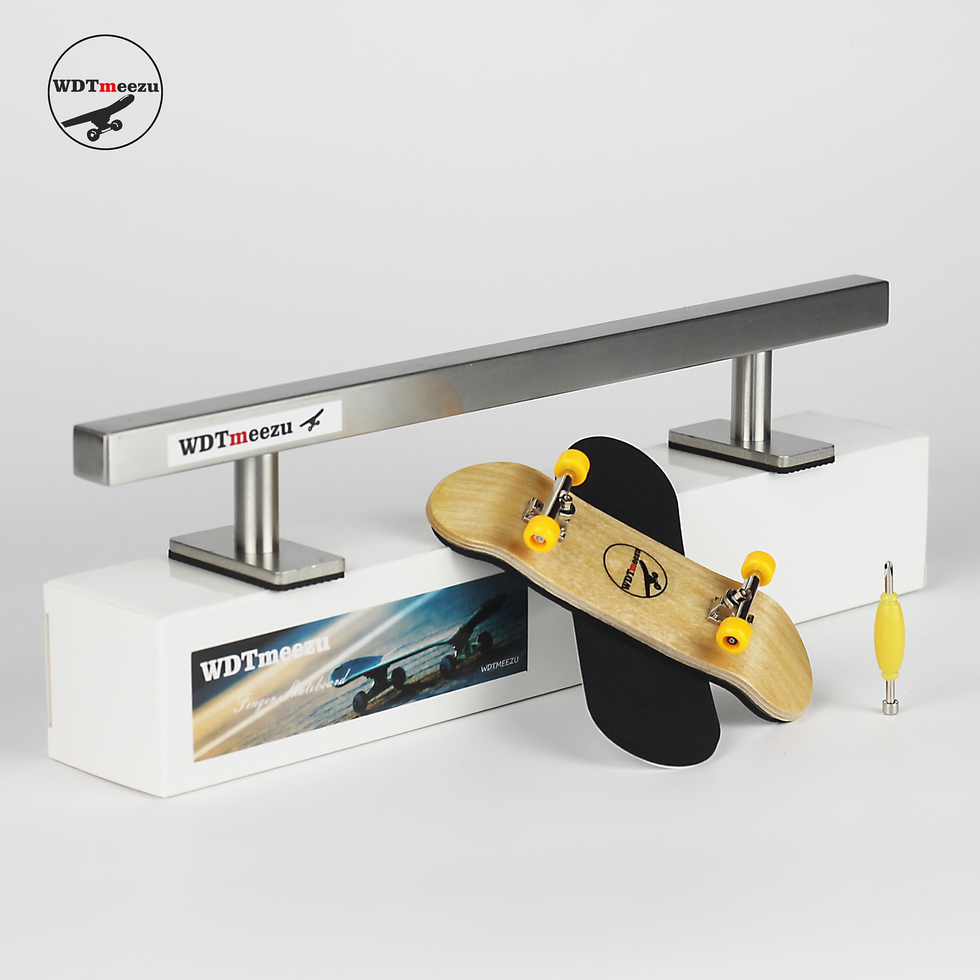 WDTMEEZU 32mm Wood Bearing Wheel Fingerboard and 10