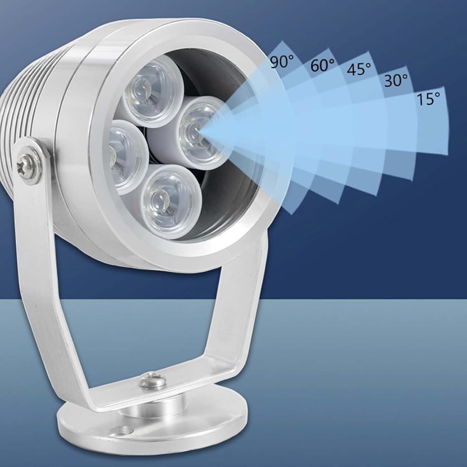 Białe światło LED, Reflektor 12 V, Uzupełniające światła Noktowizor w pełnym kolorze do monitoringu, oświetlenie pomocnicze do postów kontroli społeczności