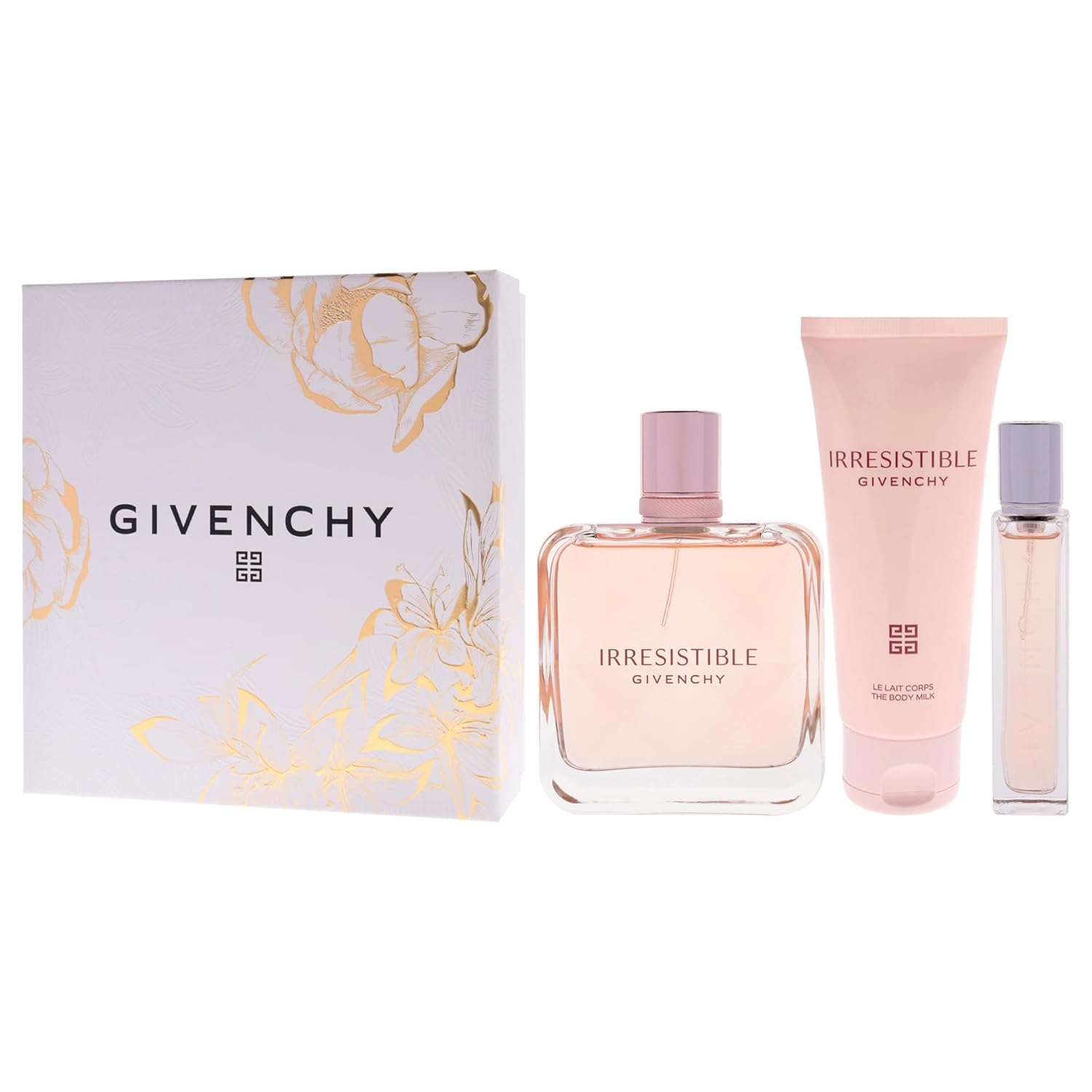 Irresistible by Givenchy for Women - 3 Pc Gift Set 2.7oz EDP Spray, 2.5oz Body Milk, 0.42oz EDP Spray