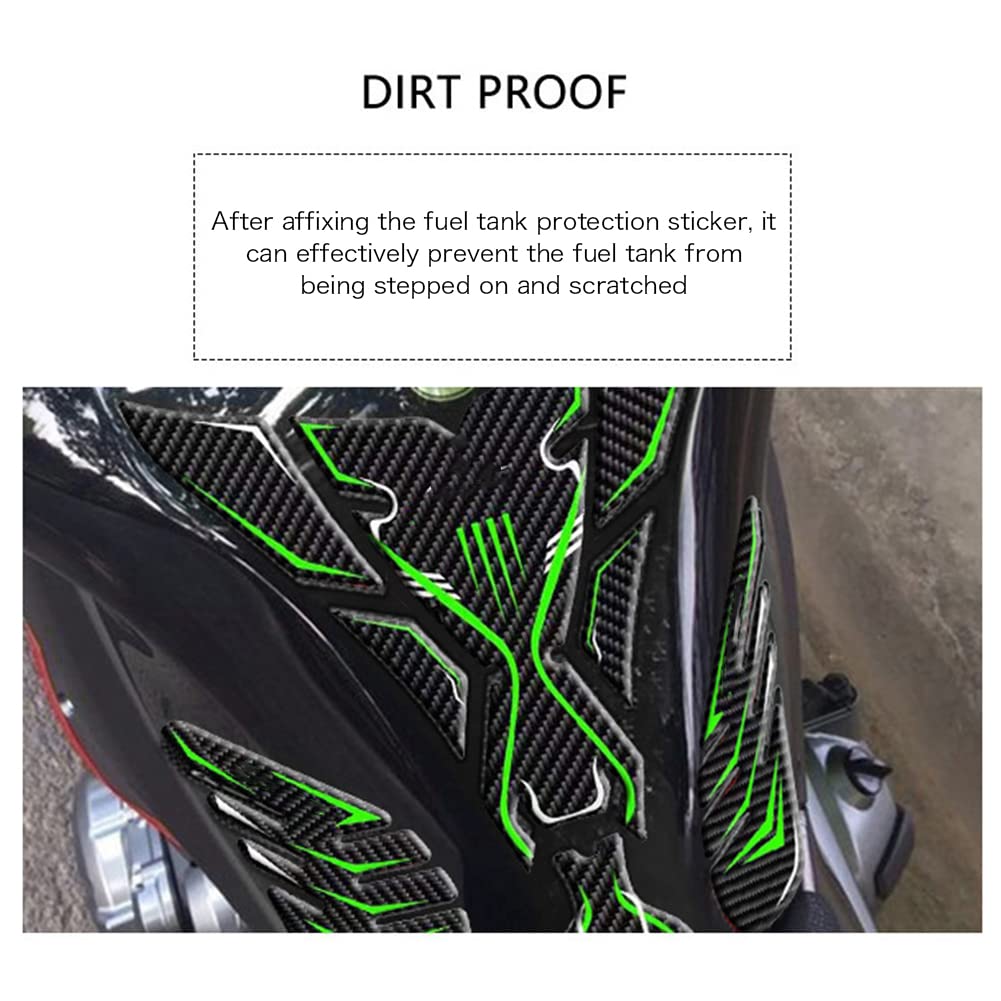 ISpchen Autocollants Protection Réservoir Moto Fibre Carbone 5D - Compatible CBR250 CBR300R CBR600RR