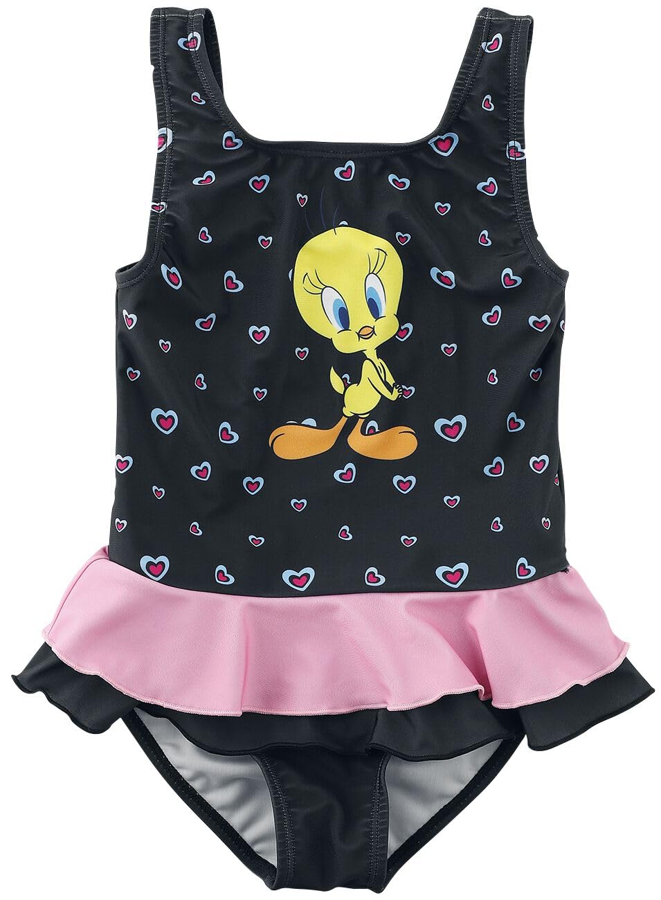 LOONEY TUNES Kids - Charming Tweety Mujer Bañador Infantil Negro