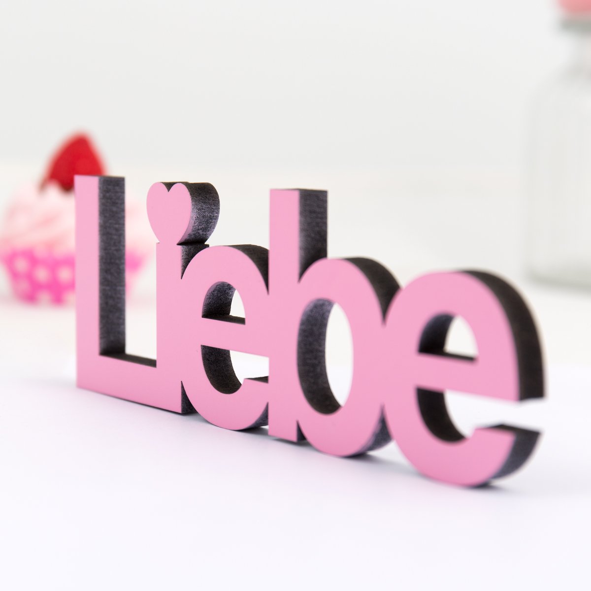 KLEINLAUT 3D-Schriftzug "All You Need Is Love" – 11 X 8,5 Cm, Holz, 32 Farben Wählbar