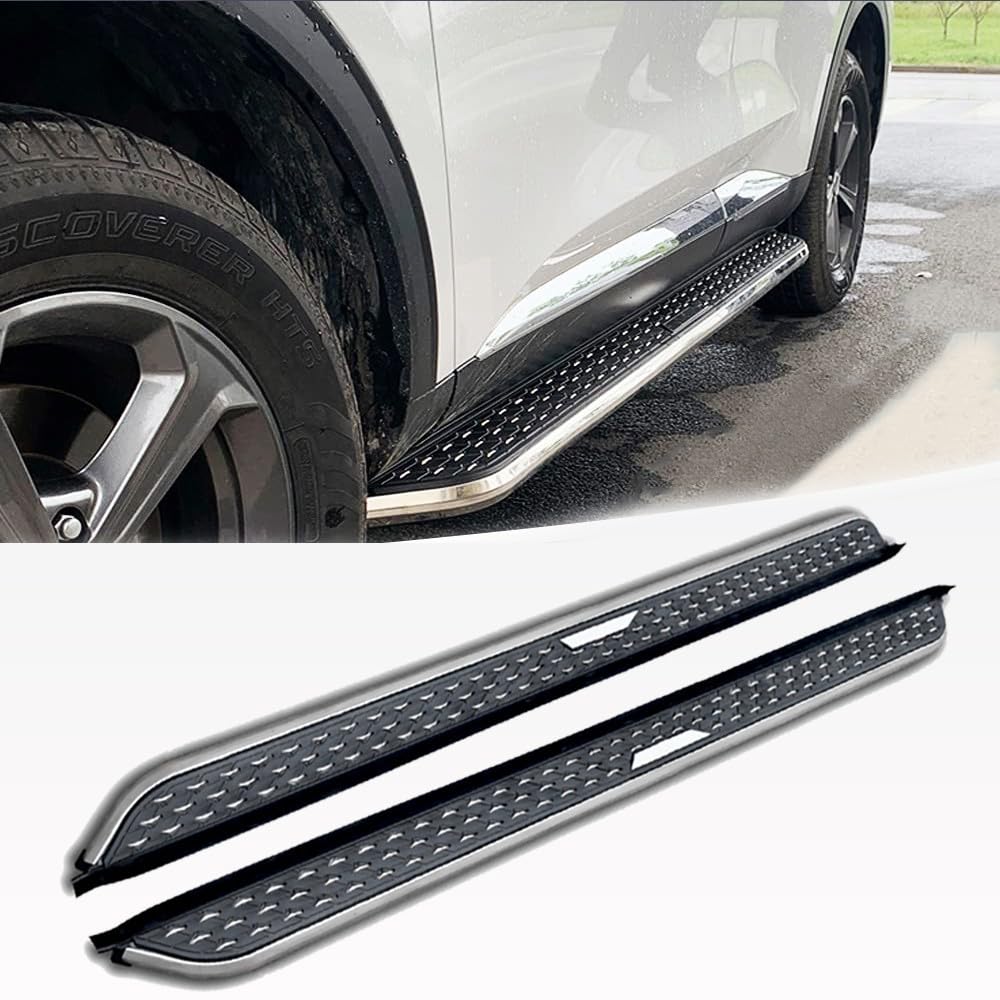 Running Board Compatible with Audi Q7 2006-2015, Aluminum Alloy Side Step Nerf Bar with Brackets