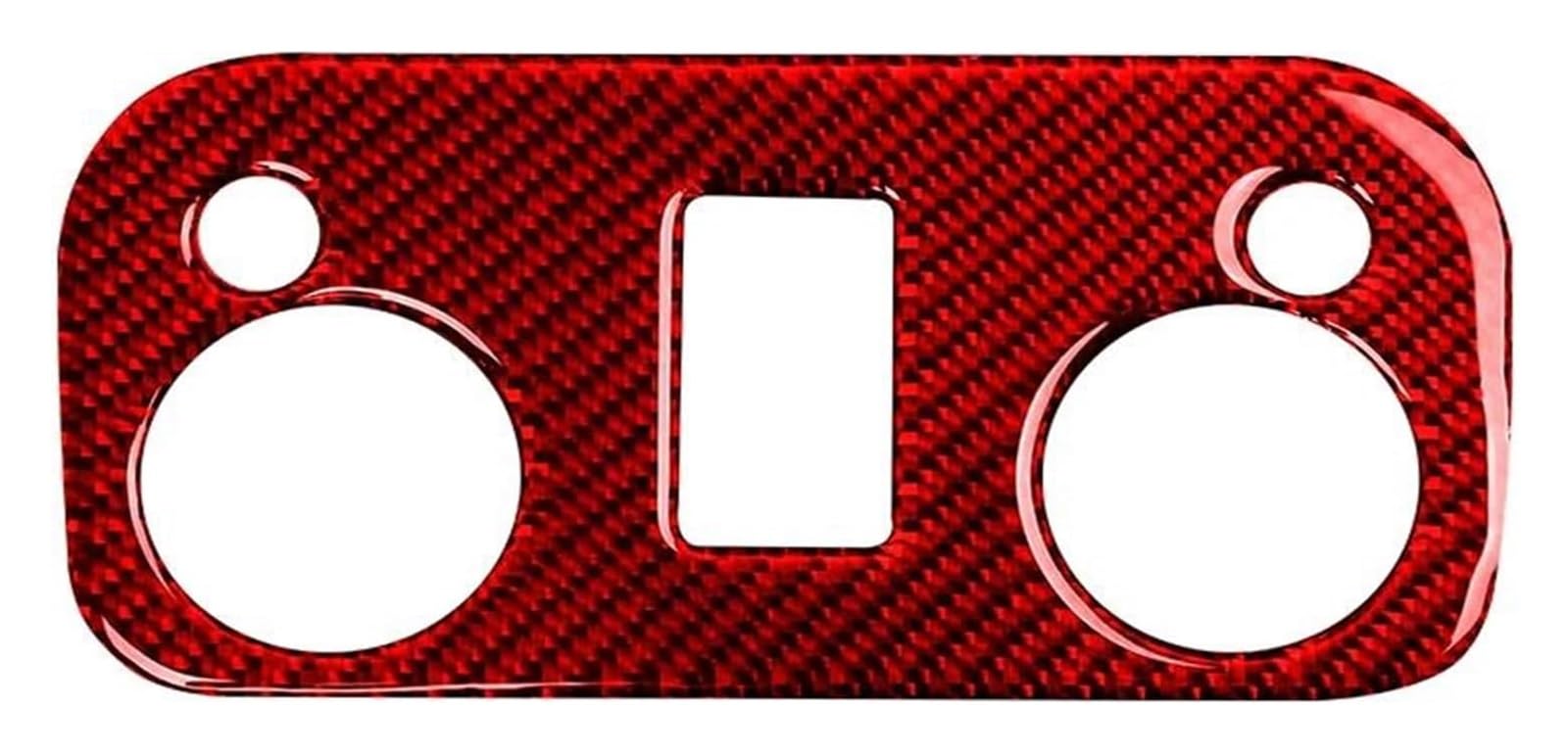 Decoration Interior Trim for Mustang GT 2015-2021 Roof Reading Light Panel Sticker Cover Trim Decorative Frame(Red)