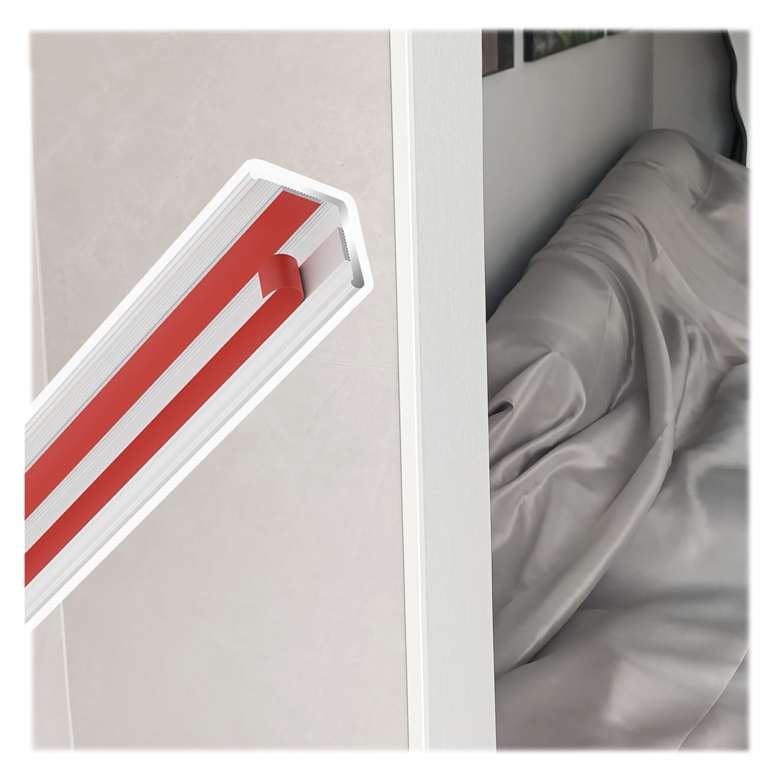 protectesquinas Pared & cantoneras Paquete De 10 Protectores De Esquinas Adhesivos Blancos para Pared, A Prueba De Bebés, Cortables, Anticolisión Y Resistentes para Muebles.(62in/157.4cm)
