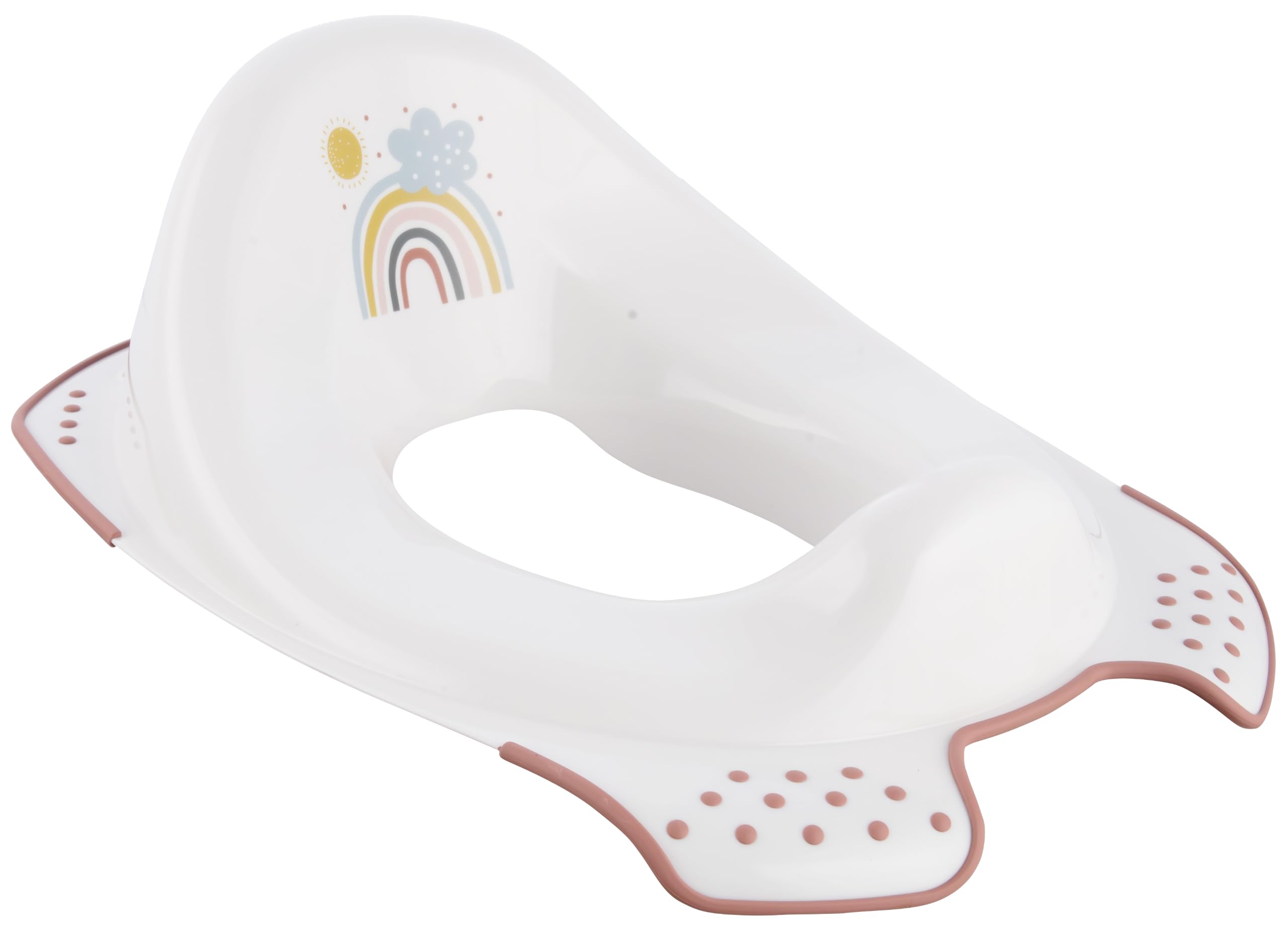 Babycurls Toilet Training Kids Non Slip Loo Seat Unisex Rainbow for Safe Toddler Potty Training in The Bathroom and Home