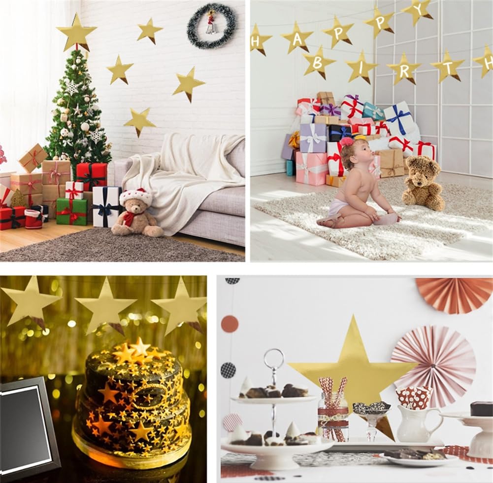 Star Cutouts Lot De 36 étoiles En Papier Double Imprimé Pour