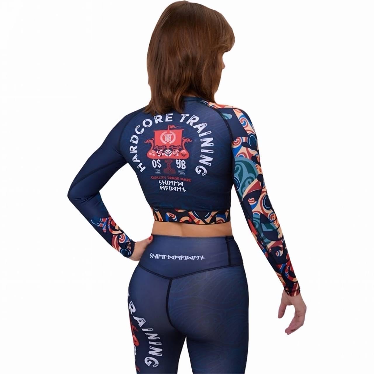 Hardcore Training Thor Compression Langarm Top Damen Frauen Fitness MMA Boxing Grappling BJJ Rash Guard Yoga