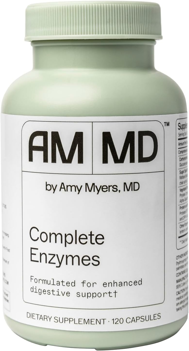 Complete Enzymes - Gut Care & Digestive Health Support Supplement - Daily Healthy Microbiome Support Nutritional Supplement - 120 Capsules