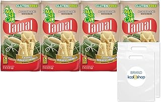 Maseca Tamal Instant Corn Masa Flour Gluten Free Kosher 4 lbs Bag 4 Pack + 2 Storage Reusable Bags by KOOL8SHOP Infinite Deals