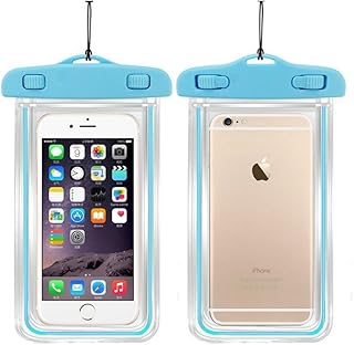 CaseHQ Universal Waterproof Case, 1Pack Clear Transparent Cellphone Waterproof, Dustproof Dry Bag with Neck Strap Compatible with iPhone X XR XS MAX 8,8plus,7,7 Plus,6S,6S Plus,Up to 6.5 Inches