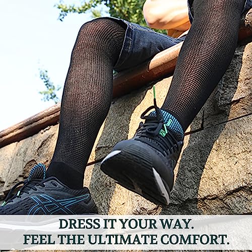 +Md 4 Pack Bamboo Diabetic Socks For Men And Women Extra Wide Non-Binding Diabetic And Circulatory Over The Knee High Calf Socks With Cushioned Sole 4Black13-15 #TOP5