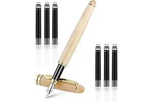 Handcrafted Wooden Fountain Pen,0.5mm Maple Wood Fountain Pen