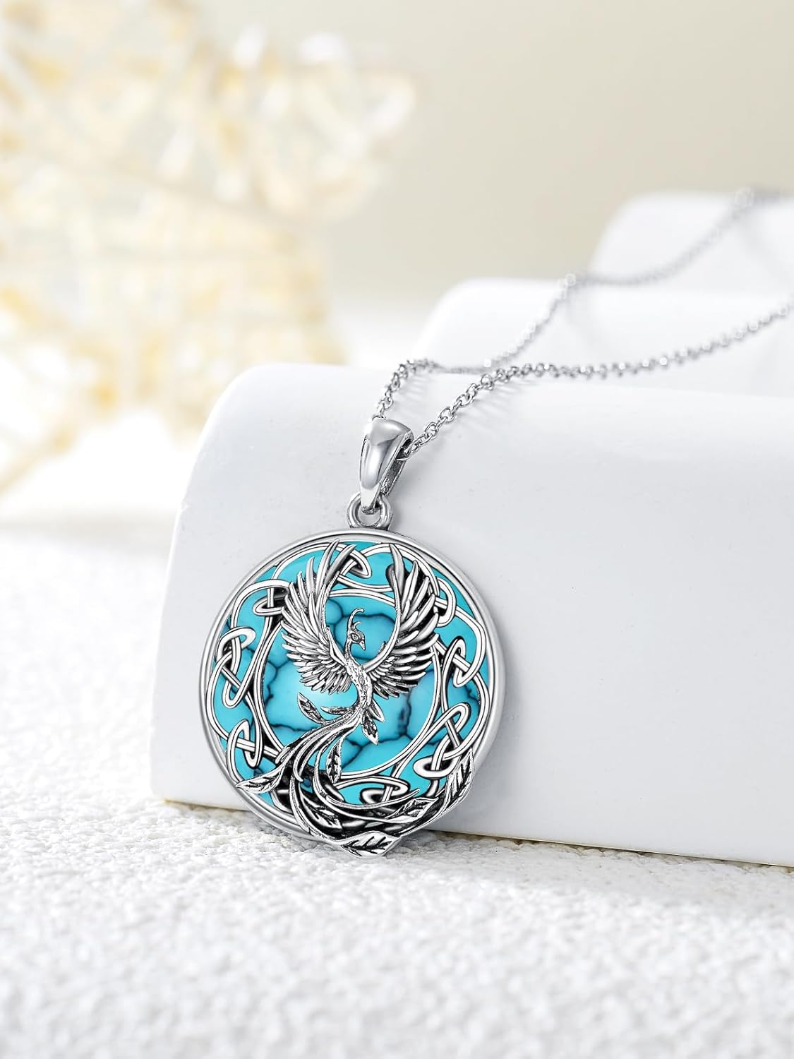 Phoenix Necklace Phoenix Jewelry for Women S925 Sterling Silver Celtic Phoenix Rising Phoenix necklace for Women - Image 6
