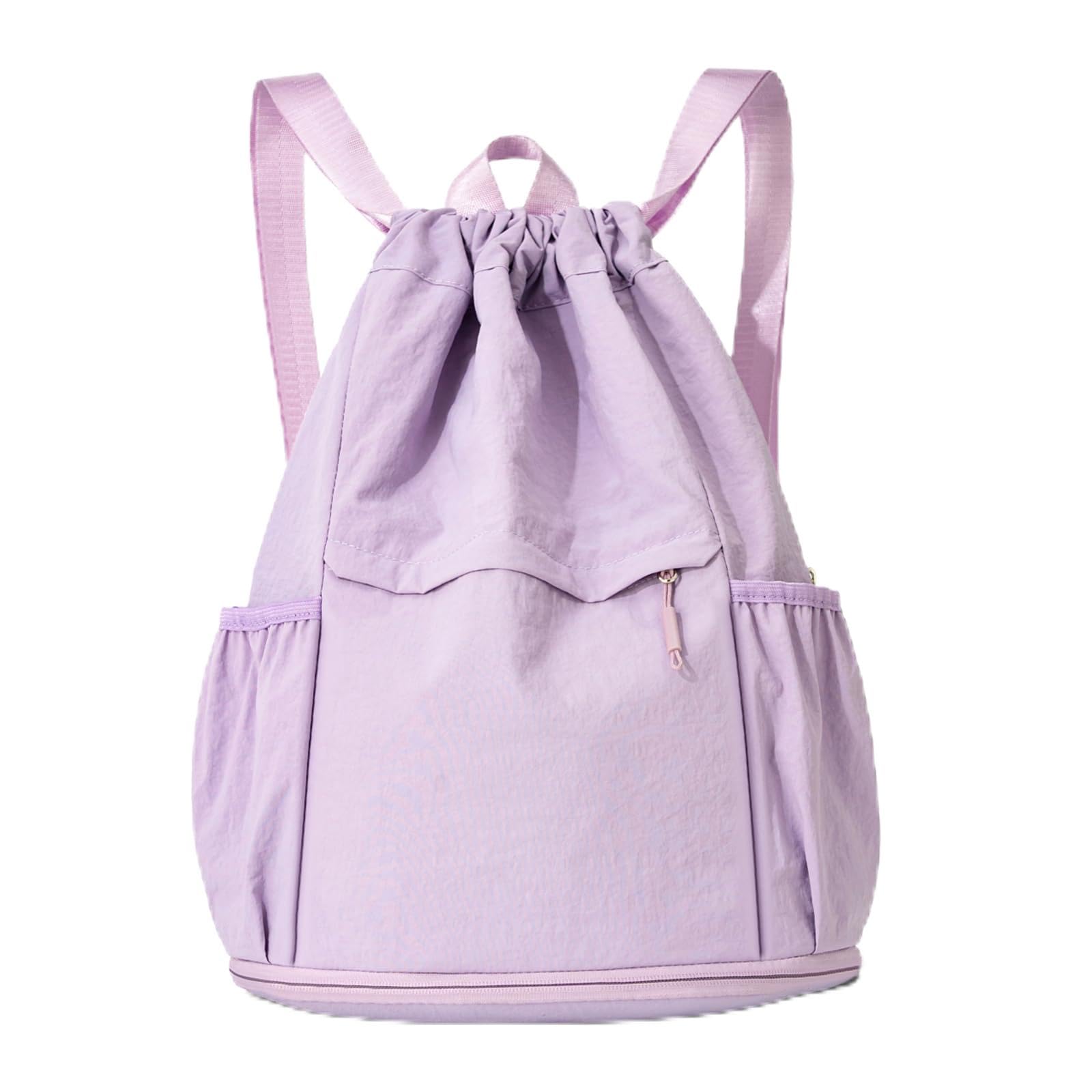 Sport Turnbeutel Kordelzug Sportrucksack Wasserfeste Daypack Gym Bag Gymsack Sporttasche mit Netztaschen Schuhfach für Schule Sport,Schwimmen, Reisen und Outdoor