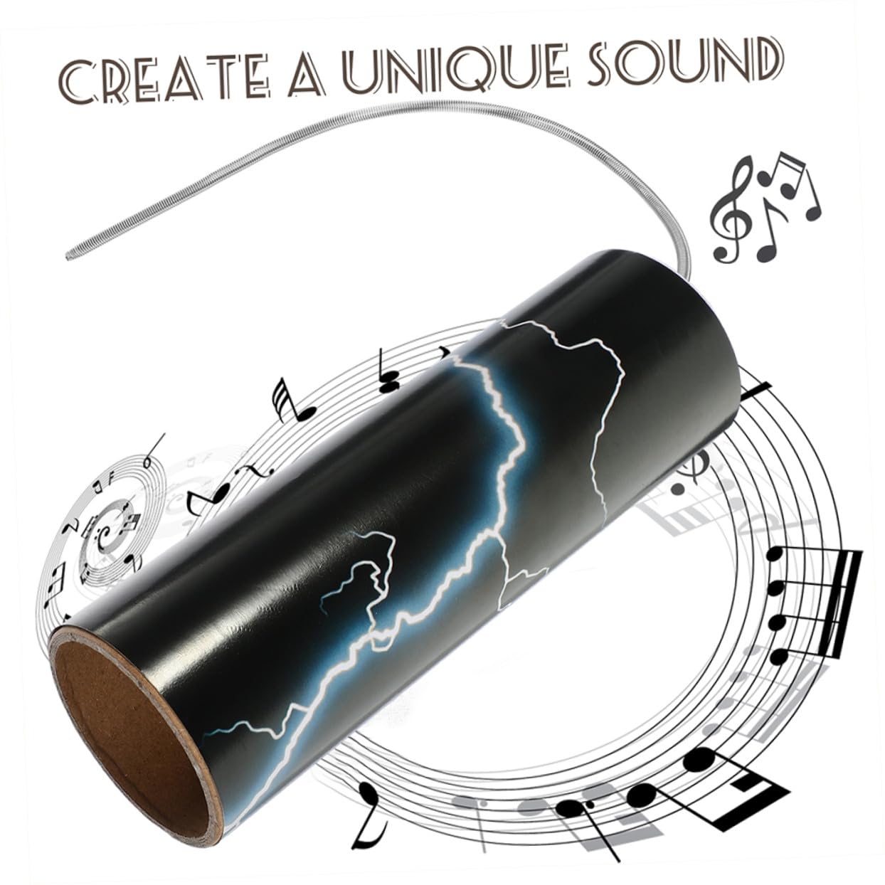 4 Juegos de Tambores de Resorte de Papel y Hierro Diseño Fácil para Niños, Instrumento de Percusión Sonido Claro Adecuado para Actividades en Escuelas y Guarderías