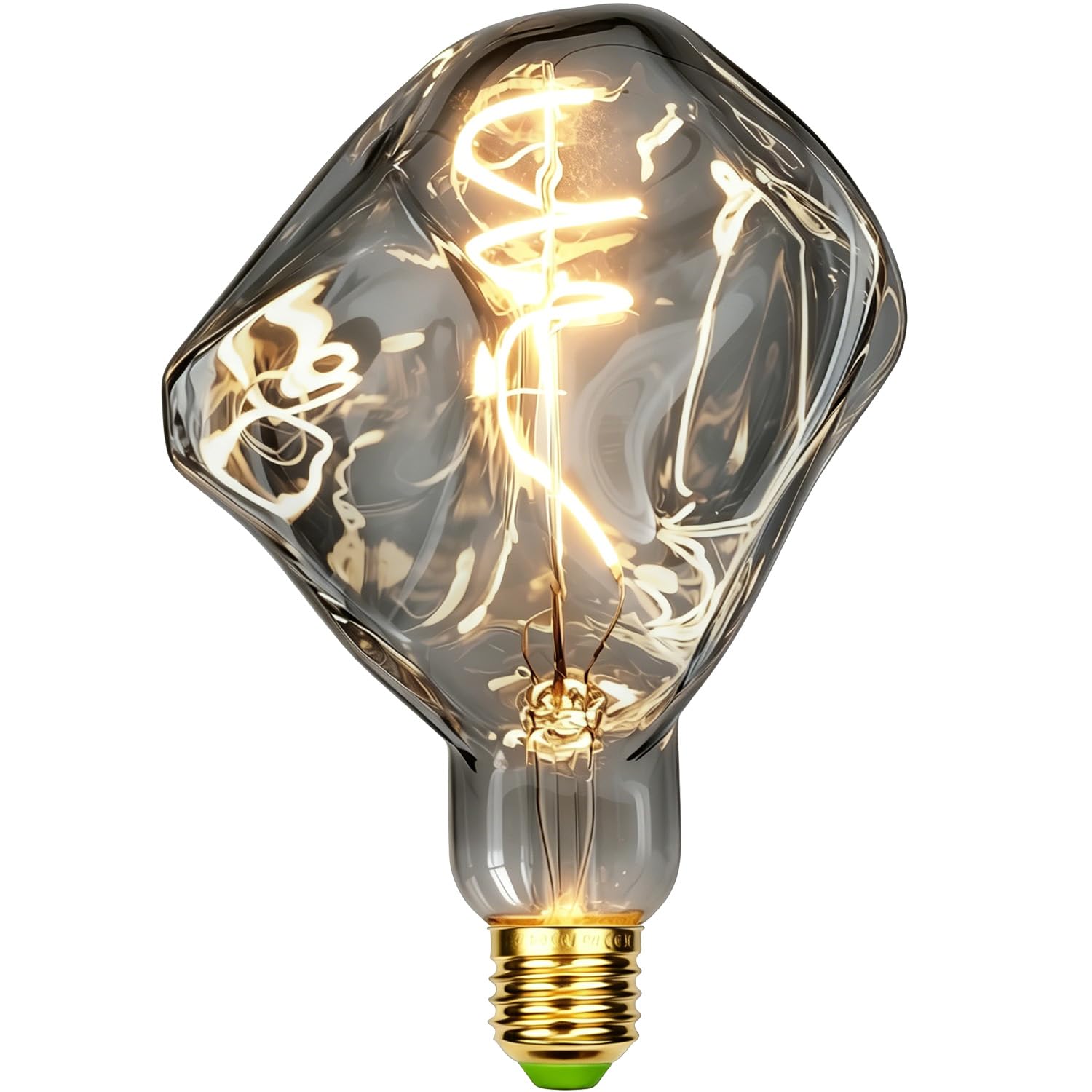 Bombilla Led Vintage G125 con forma especial de piedra 2000Kelvin 4W regulable 220-240V E27 bombilla Edison decorativa humo