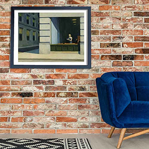 Edward Hopper New York Office tableau moderne mat encadré taille medium