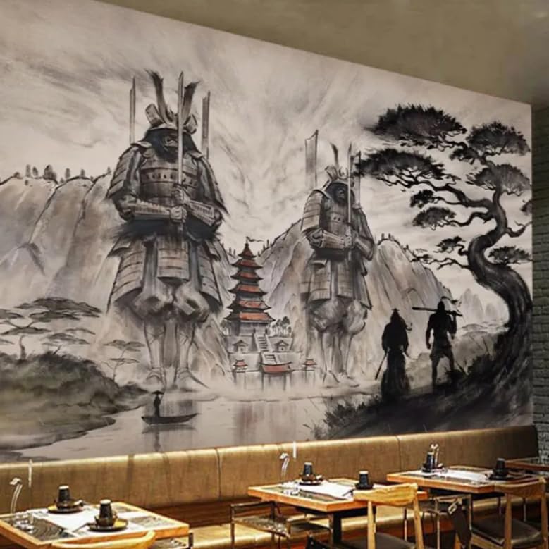 Papier peint photo 3D Ukiyoe Samurai pour sublimer un mur vide