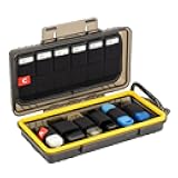 Durable USB Flash Drive Case, Thumb Drive Organizer for 12 USB A/USB C Jump Drive, 24 Memory Card SD SDHC SDXC CFexpress Type A Card Case Holder, Water-Resistant and Shockproof