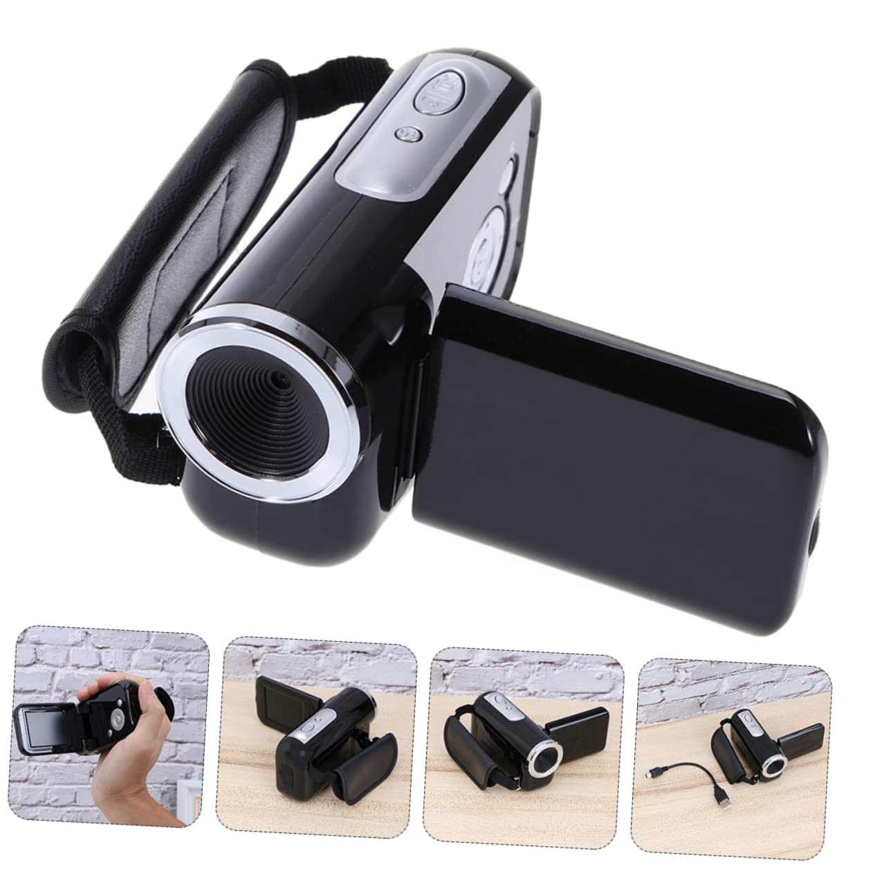 NUOBESTY Caméscope Numérique Mini Dv 16mp Interpolation Écran Tft 2 Pouces, Zoom Numérique 16x, Plastique Léger, Fonction USB 1.1, Alimenté par 3 Piles AAA