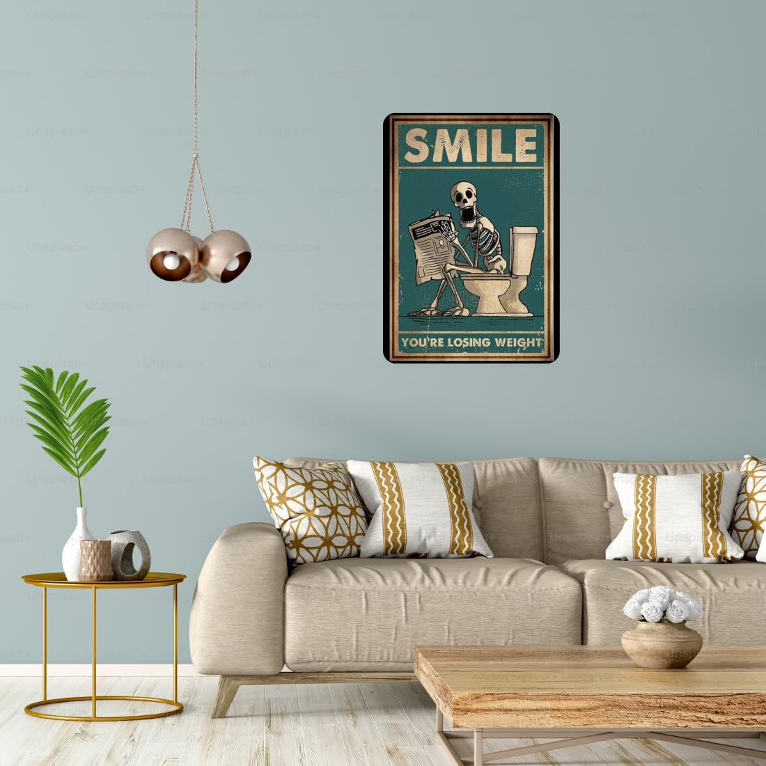 Zesta Bathroom Tin Sign - Quirky Wall Decor -5 Zesta Bathroom Tin Sign - Quirky Wall Decor -5