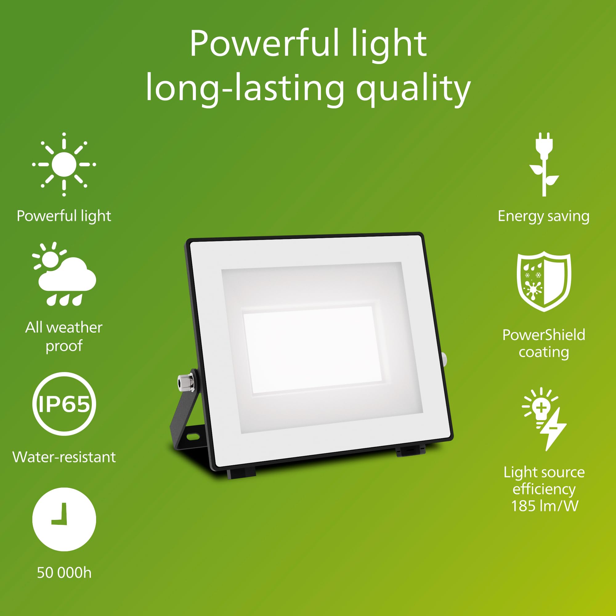 PHILIPS Lois UltraEfficient Outdoor Floodlight, Without Motion Sensor, 14 W, 5000 K Daylight, Anthracite, 14W - Image 2