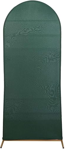 Vista 238 de Efavormart - Marco de fondo redondo de elastano de 7 pies, cubierta de arco de boda de 2 lados Blanco