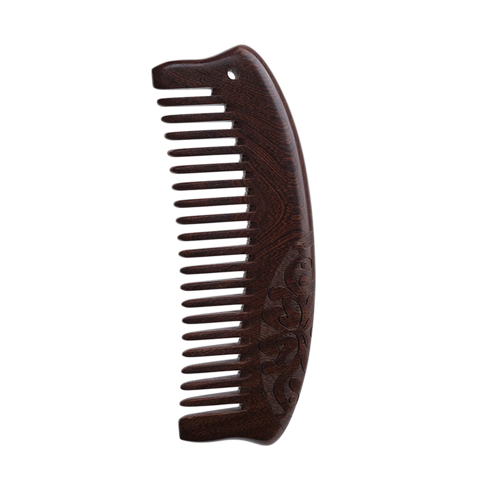 1 PC Peine Peine peinador de Madera Peine de sándalo Natural peines Dientes de Madera Peine súper Ancho Bard Bard barbero (Color : Brown)