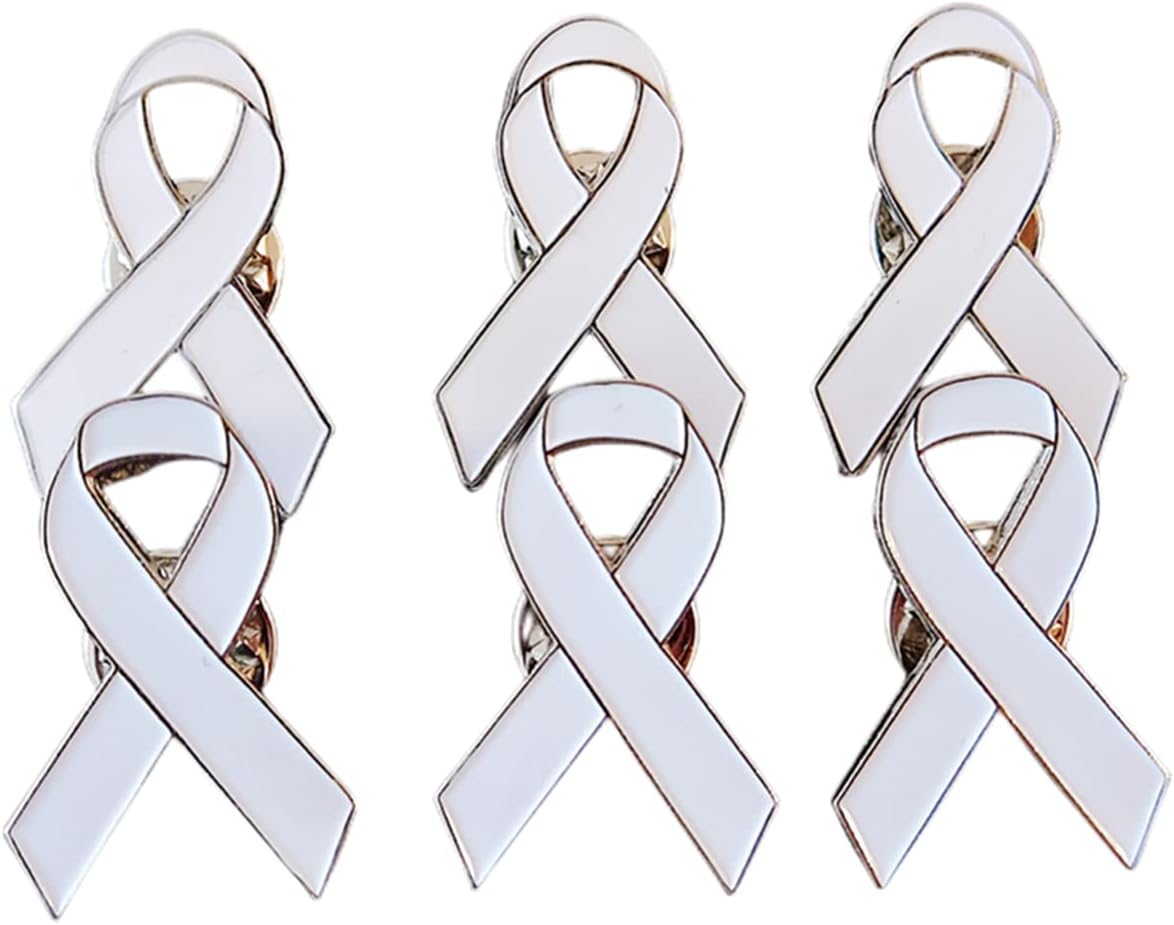 best badge6pcs Cancer Awareness Pin Badge Ribbon Enamel Pin Badge Brooch