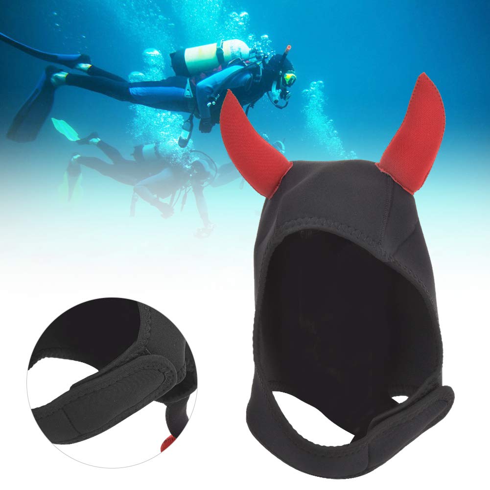 Resistente Cuffia da Immersione in Neoprene Comodo Cappuccio per Casco per attività di Immersione in Apnea Rosso Taglia L