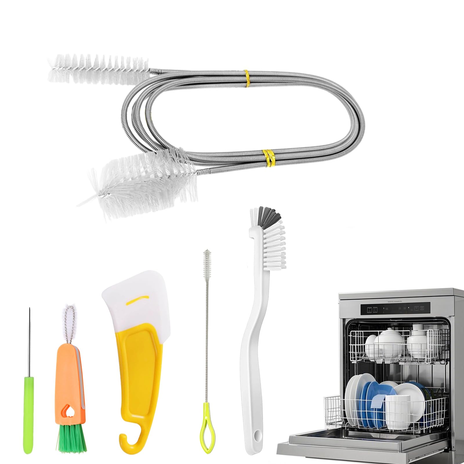 Dishwasher Cleaner Brush Kit - 6PCS Deep Cleaning Tools