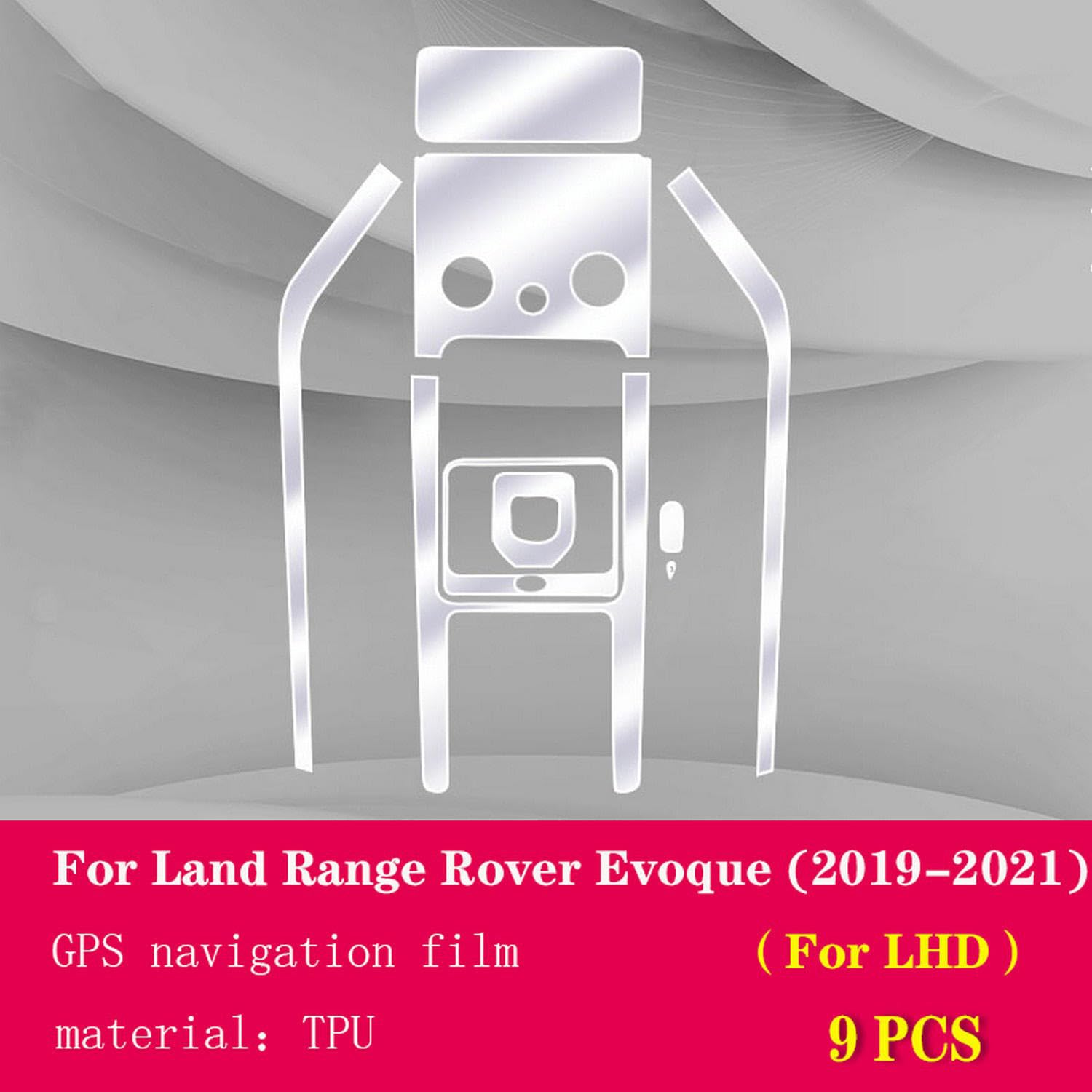 LAVIYE Samochodowa folia chroniąca przed zarysowaniami Przezroczysta samoprzylepna folia ochronna TPU PPF, do Land Range Rover Evoque 2019-2023