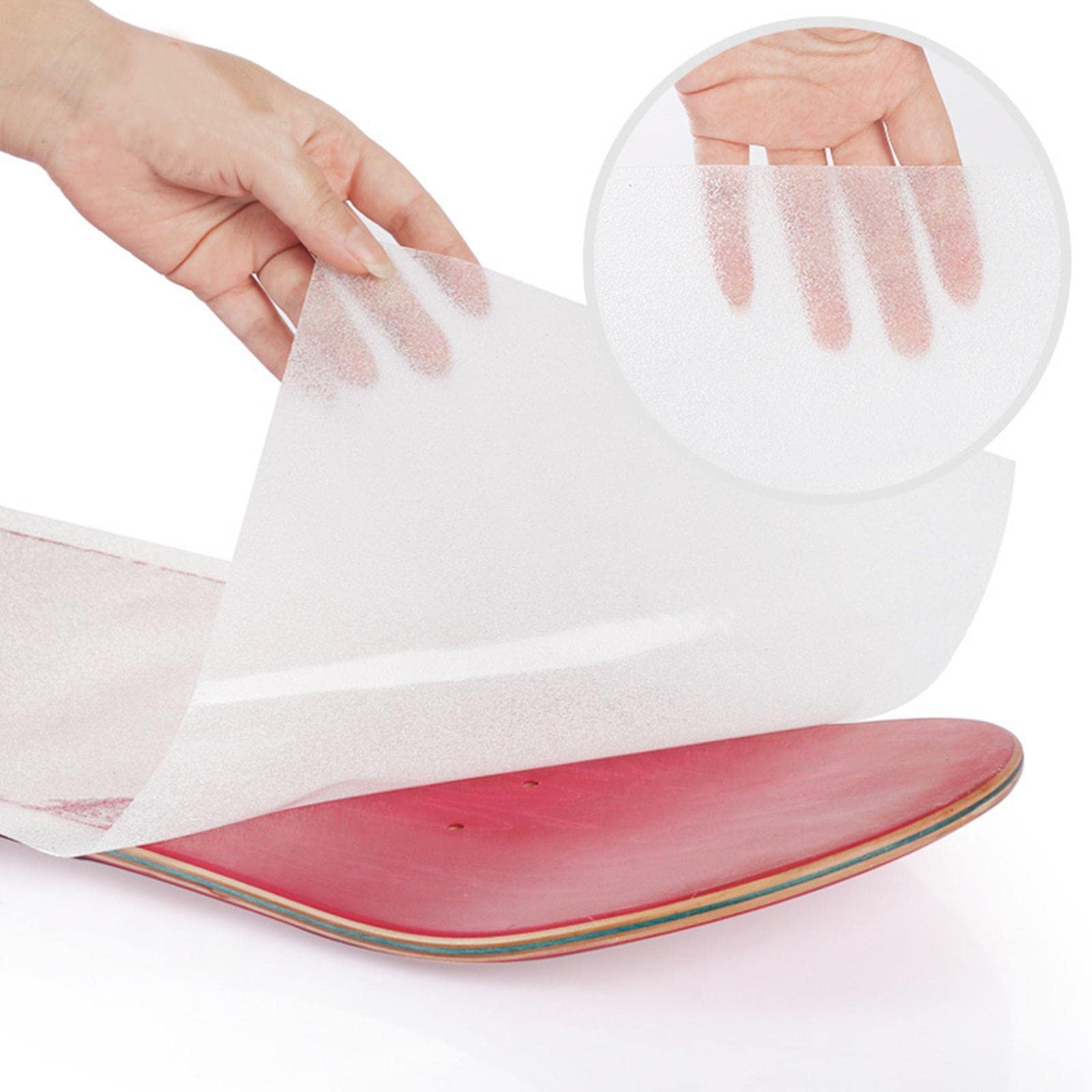 MagiDeal Longboard Cruiser Grip Tape 50x10 Pouces Anti-dérapant Protecteur Portable Clair Planche à roulettes Grip Bande Feuille de Ruban pour Longboard
