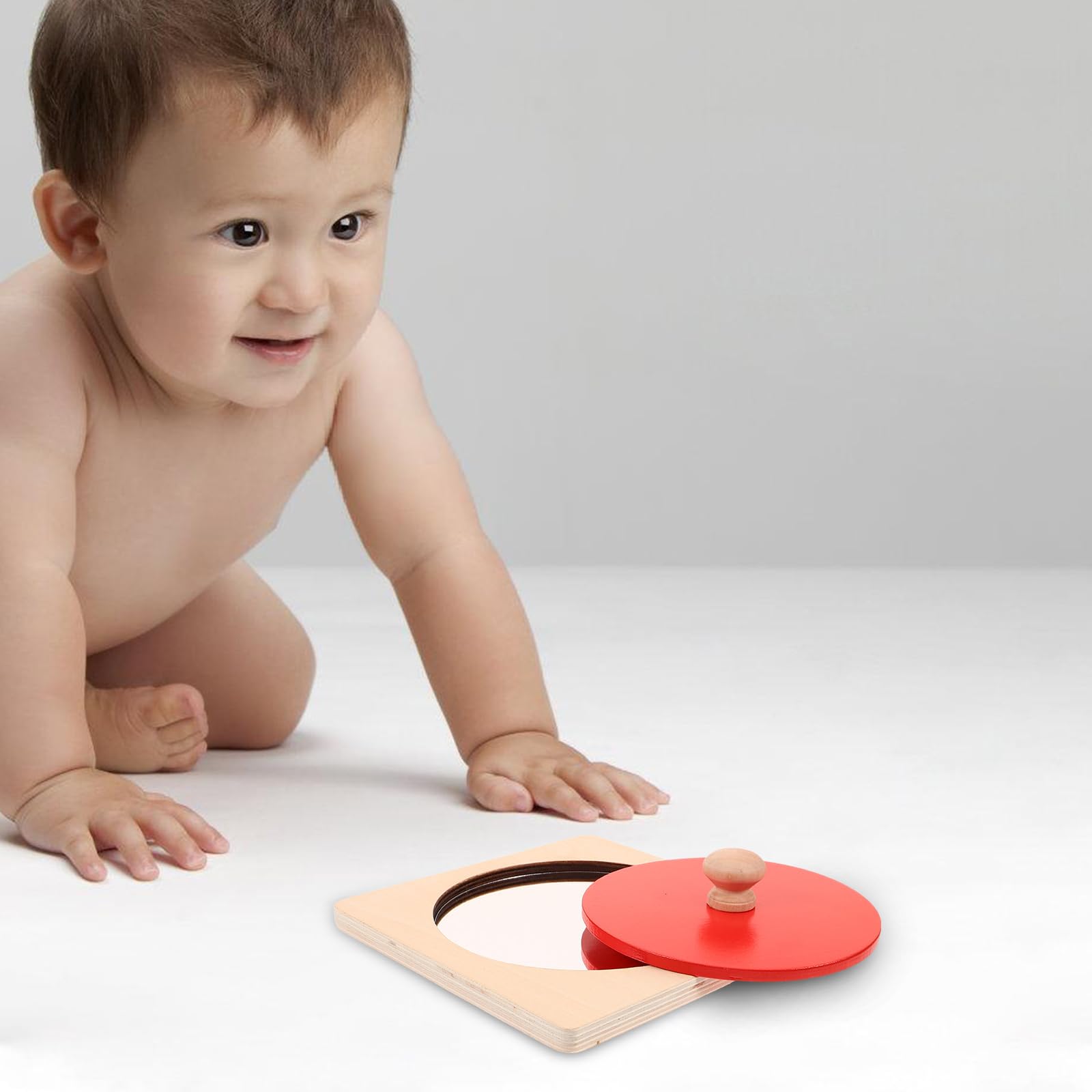 jojofuny Montessori Spiegel Lustiges: Montessori Baby Spiegel Puzzle Lernspielzeug Für Babys 6-12 Monate - Geschenkideen Für Kleinkind-Vorschule