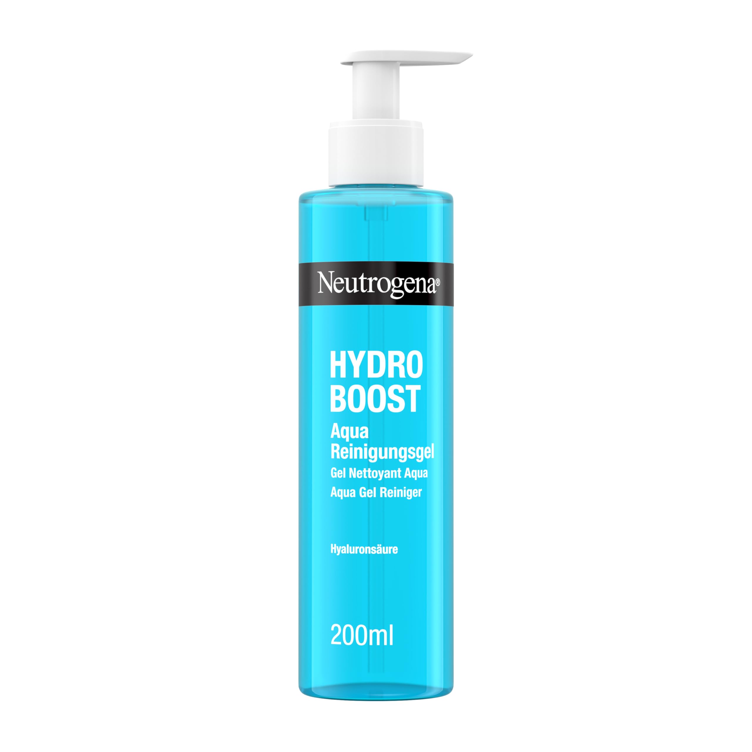 Neutrogena Hydro Boost Aqua Reinigungsgel sanfte Gesichtsreinigung mit Hyaluronsäure und Glycerin für alle Hauttypen, 200ml