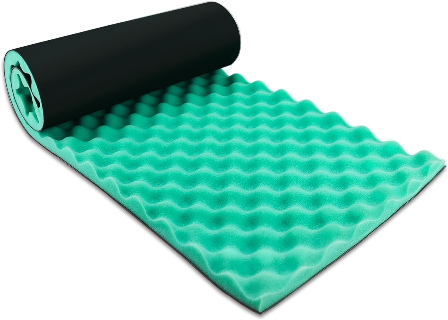 BXI Double Noise Blocker Sound Proof Foam, 39.4 X 13.4 X 1 Inch Egg Crate Foam Rubber Sound Deadening Material, Sound Dampening Acoustic Foam Panels for HVAC, Pipe, Machine, Window, Wall, Door