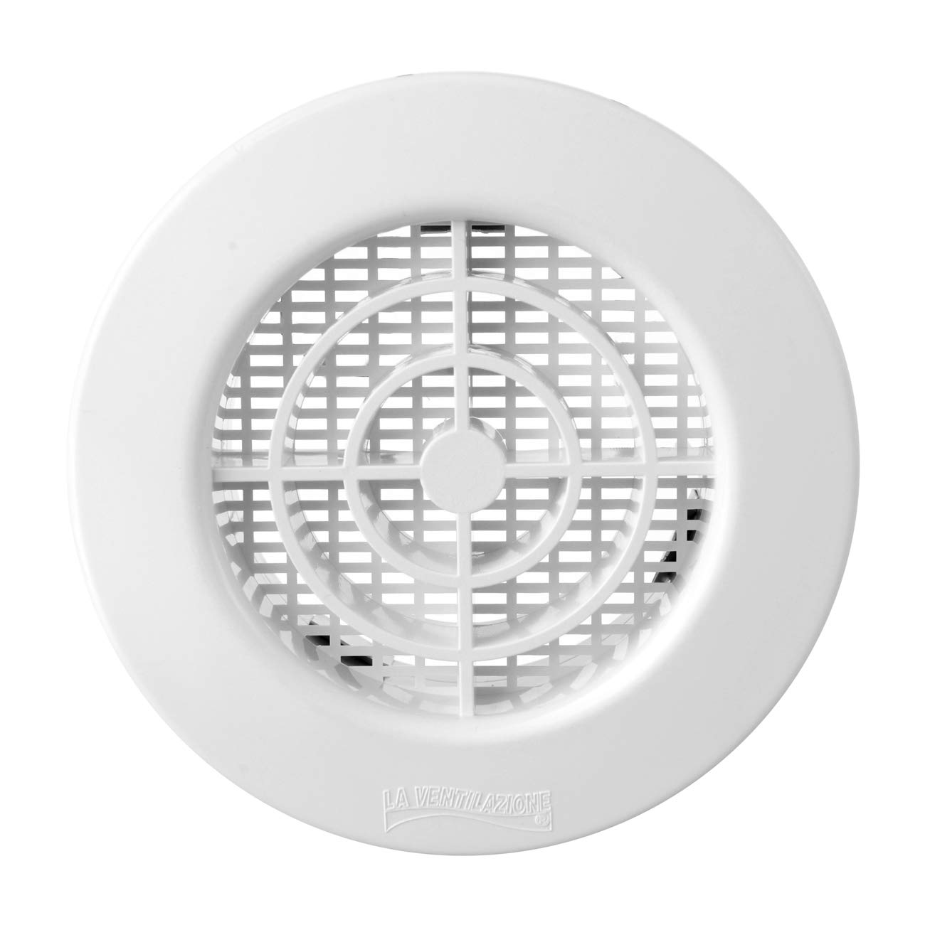 La Ventilazione TF8RB Round Plastic Insect Mesh Ventilation Grill, White, Diameter 105 mm, Bianco - Image 2