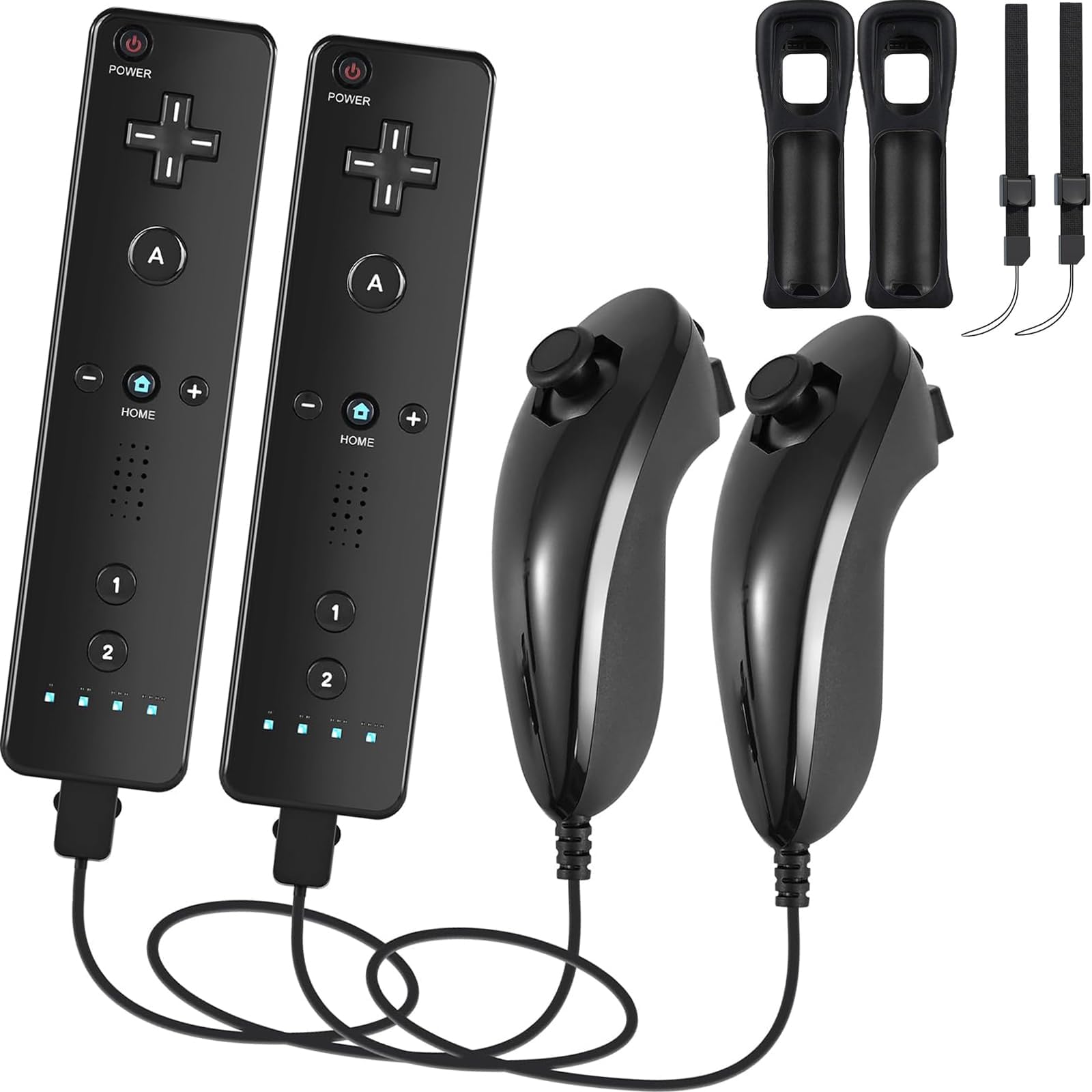 XCXZBC 2 In 1 Wireless Remote Controller, 2 Pairs Remote For Wii Motion Plus, Built-in Motion Plus Compatible with Nunchuks, Gamepad Control Compatible with Nintendo Wii/wii U Remote-picture-30
