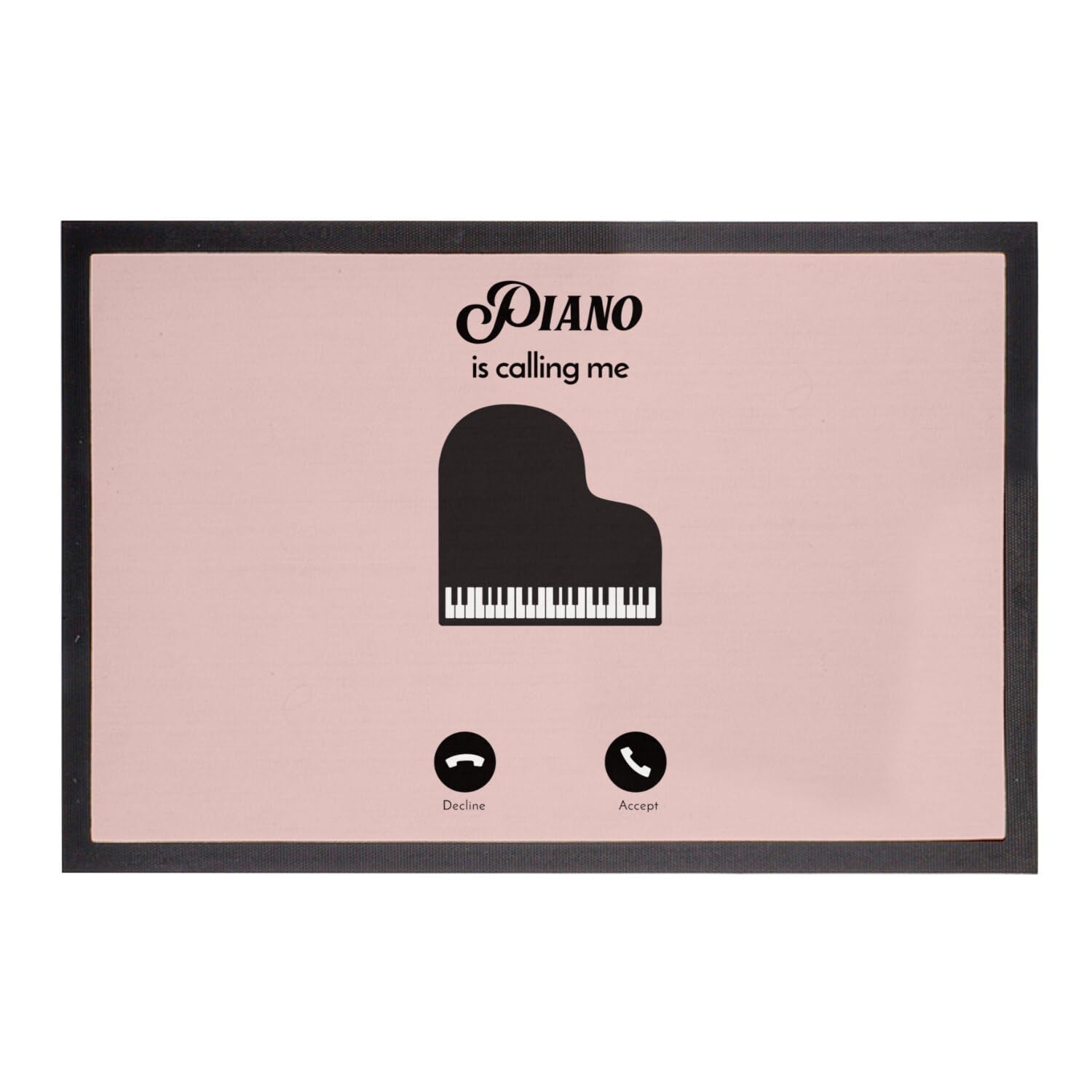 Paillasson piano rose 60x40cm pour éliminer la poussière et personnaliser une entrée terne