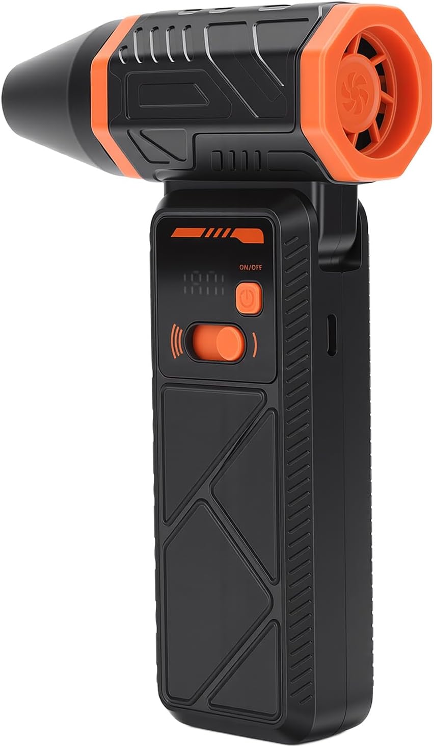 Cordless Air Duster, Efficient Cleaning Tool with LED Light, 4000mAh Battery, Ideal for Home and Car Dust Removal (Orange)
