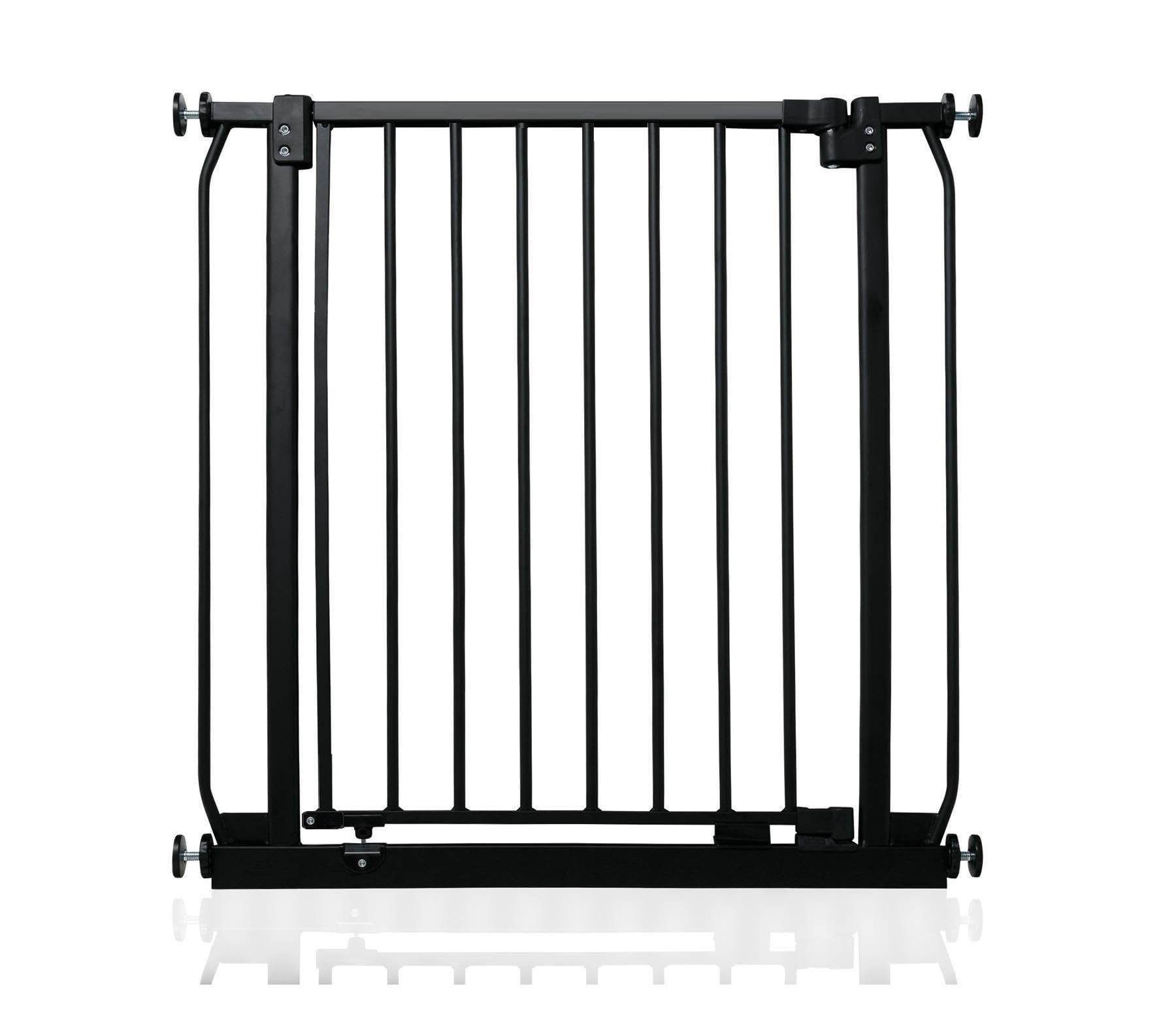 Safetots Elite Bramka bezpieczeństwa ciśnieniowego, 71-80 cm, czarna matowa, dopasowana ciśnieniowo bramka schodowa, bramka dla niemowląt, do drzwi, korytarzy i przestrzeni, bariera bezpieczeństwa,