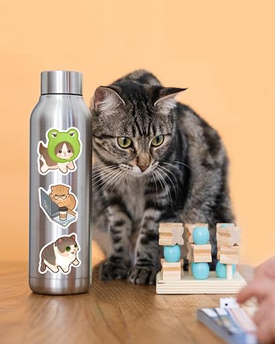 Miniatura 6 de Paquete de 300 calcomanías de gato lindo para adolescentes, cosas divertidas Kawaii para niños