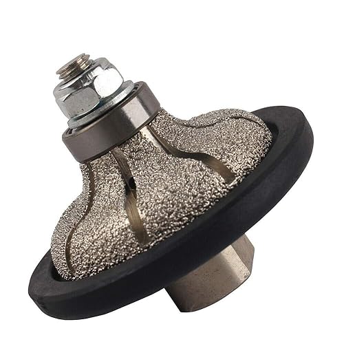 Muela de perfilado de diamante F20 Broca de enrutador Ogee 3/4 "para pulidora húmeda de piedra, molinillo de granito, mármol, hormigón, piedra de
