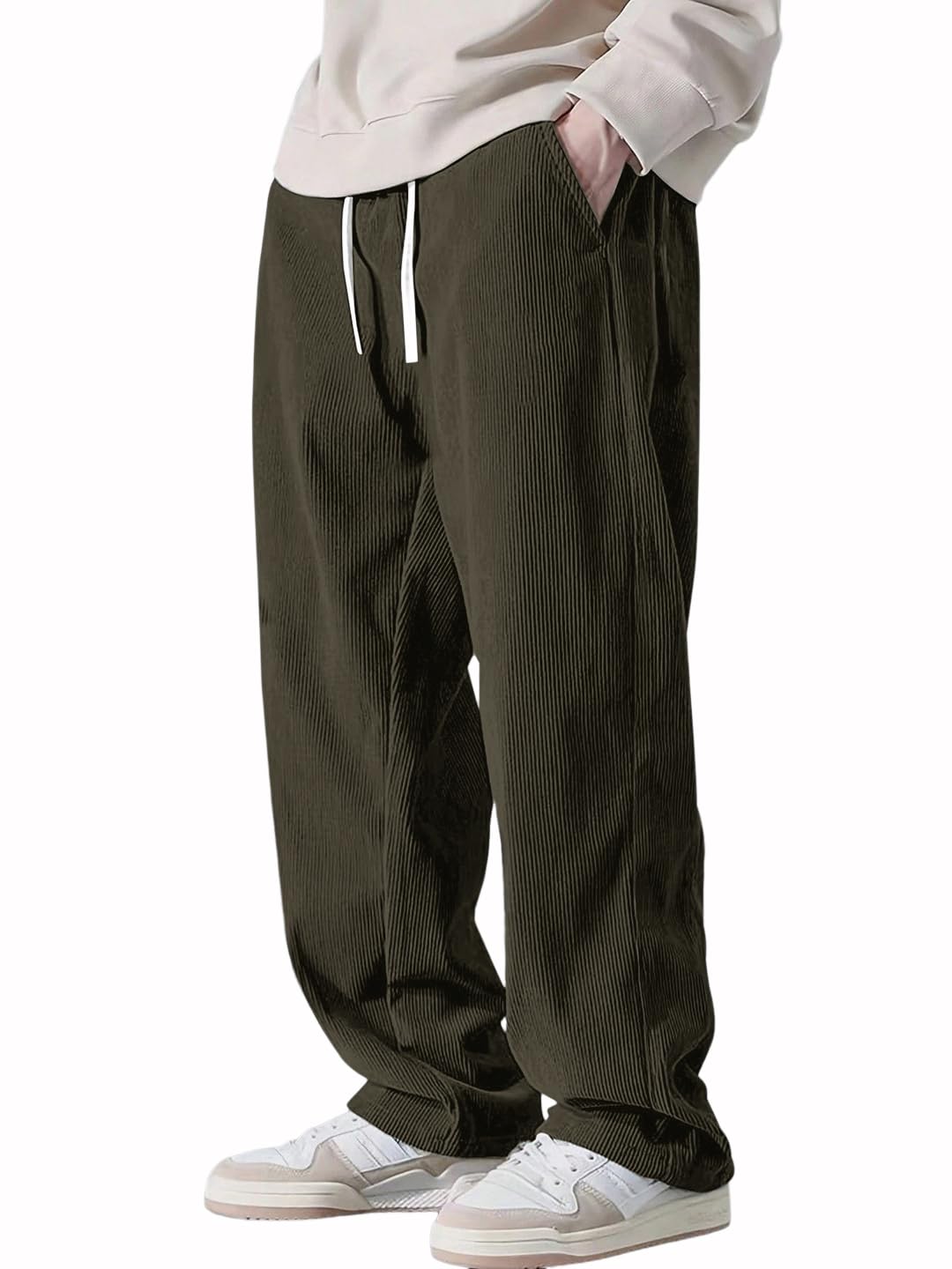 pinkmint Men's Poly Lycra Ribbed Relaxed Fit Stretchable & Comfortable Trouser | Flexible Elastic Waist with Drawstring Lower for Man | Men Tack Pant Casual Wear | Gym Joggers | Lounge-picture-29