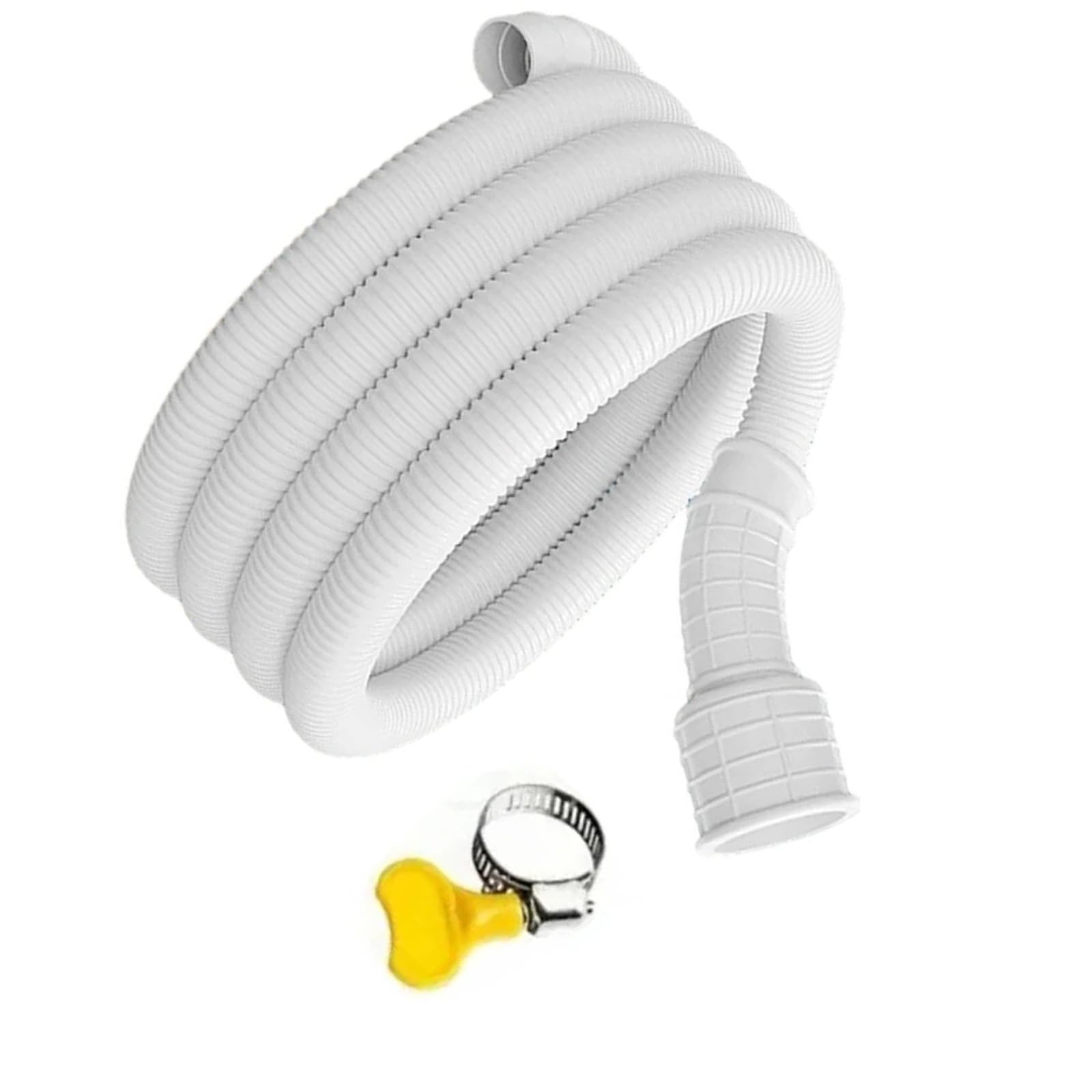 1-5M White Drain Hose Pipe Inlet Extension Tube Drainpipe for Faucet Accessories Washing Machine Water Pipe Home Improvement(100CM)