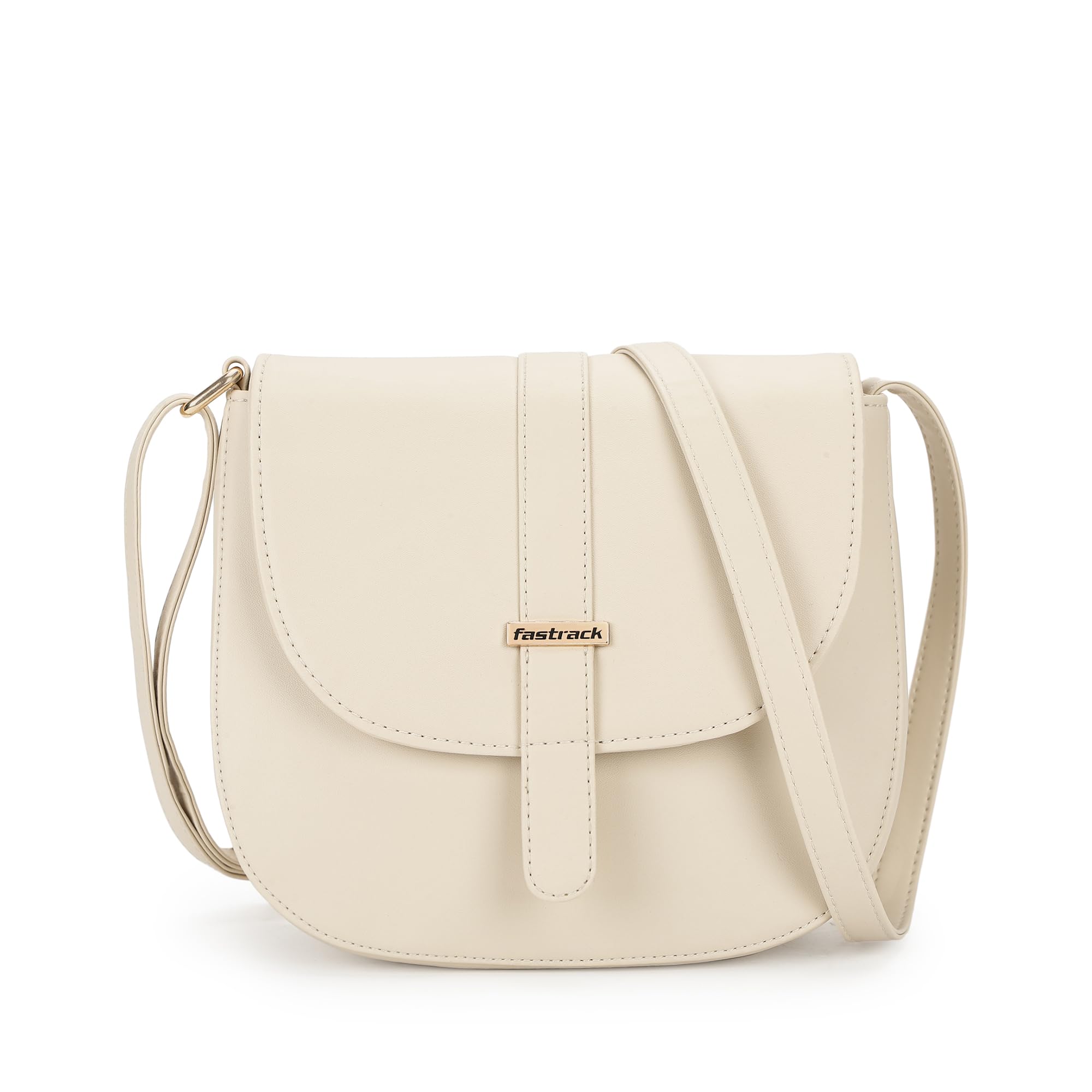 fastrack Women's Adjustable Sling Bag with Flap and Magnetic Button Closure | Inner Zip and Slip Pockets | Stylish Everyday Sling | Trendy Women's Handbags-picture-46