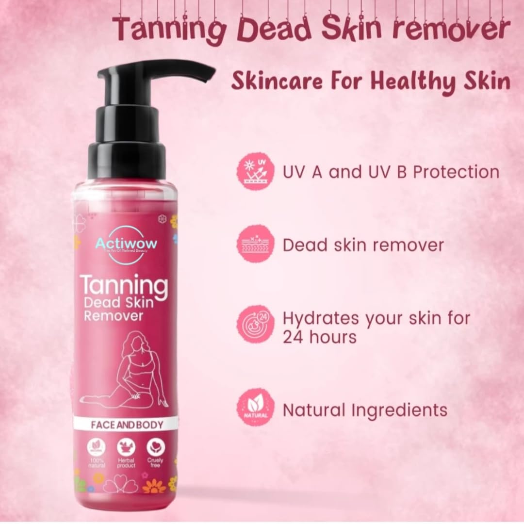 Actiwow Original | Dead Skin Remover for Body Tanning Dead Skin Remover Gel Cleanses Excess Oil for All Skin Types 100ml (Pack of 1) 1