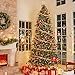 Hykolity 9 ft Prelit Artificial Christmas Tree with 5149 PE&PVC Branch Tips, 600 Warm White LED Lights, Easy Assembly with Metal Stand and Hinged Branches